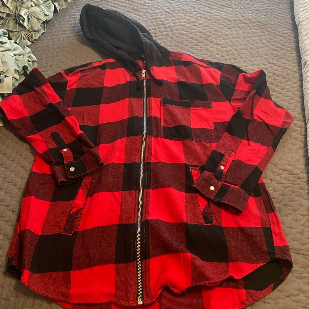 Divided full zip hoodie. Size 6.